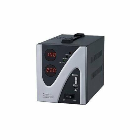 Régulateur de tension numérique - N.D.E 9 ND-DAVRC1000 - 220/110V -1000W - gris/noir - 6 mois de garantie