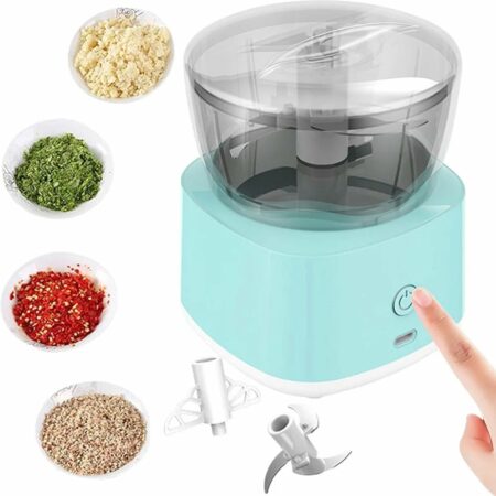 Mini Robot culinaire | Petit Hachoir à ail électrique Rechargeable, Robot culinaire sans Fil, Coupe-légumes Multifonction 300 ML pour la Maison