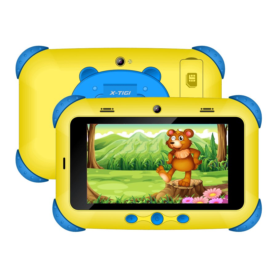 Tablette Éducative Kids 5 mini – 3G – 5″ – 16GO Rom / 2 Go Ram – 1 sim – Quad-Core – 3500 Mah – jaune – 12 mois de garantie