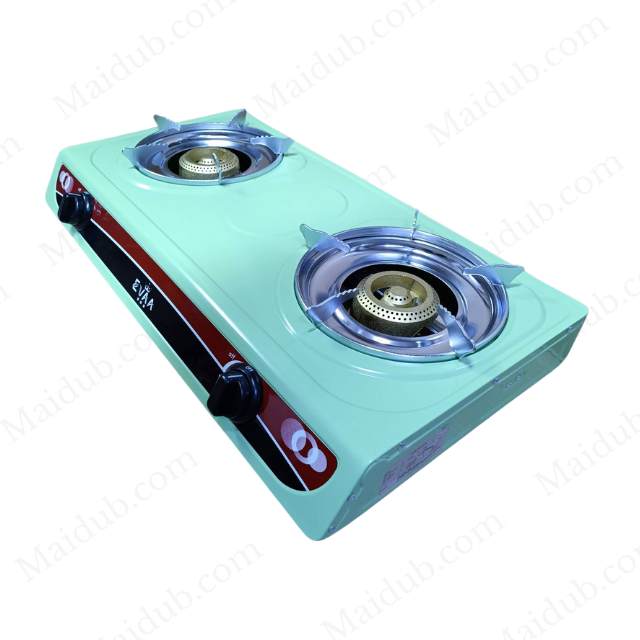 Plaque à Gaz EVAA - 02 foyers - Automatique - Couleur Turquoise - modèle EVP-009 - garantie 6 mois – Image 2