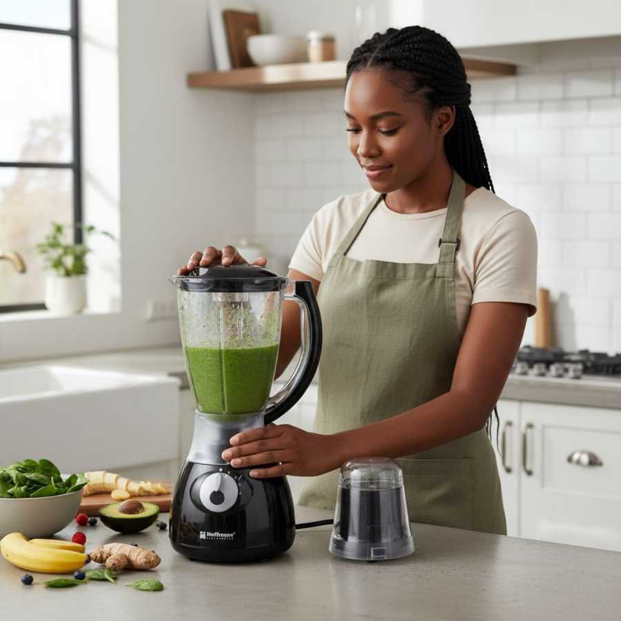 Mixeur 2en1 hoffmans - 1,5Litres - 350W- HM166 - garantie 2 mois – Image 2