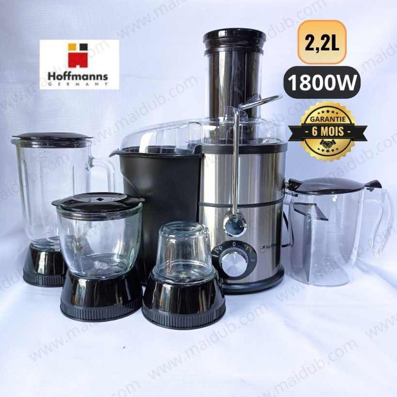Blender et extracteur de jus hoffmans - 4en1 - 2,2Litres - 1800W- HM680 - garantie 6 mois