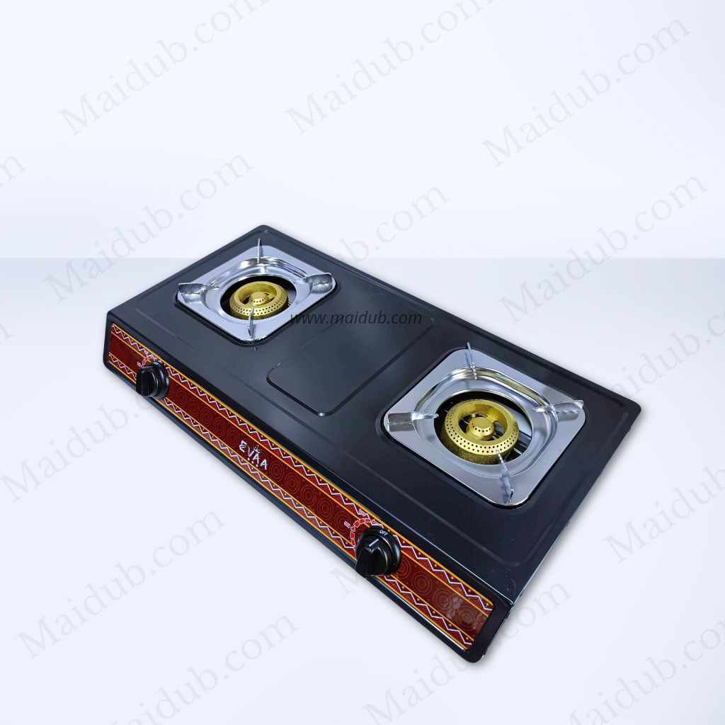 Plaque à Gaz 02 foyers EVAA, automatique, Noir, modèle EVP-010 - garantie 6 mois – Image 2